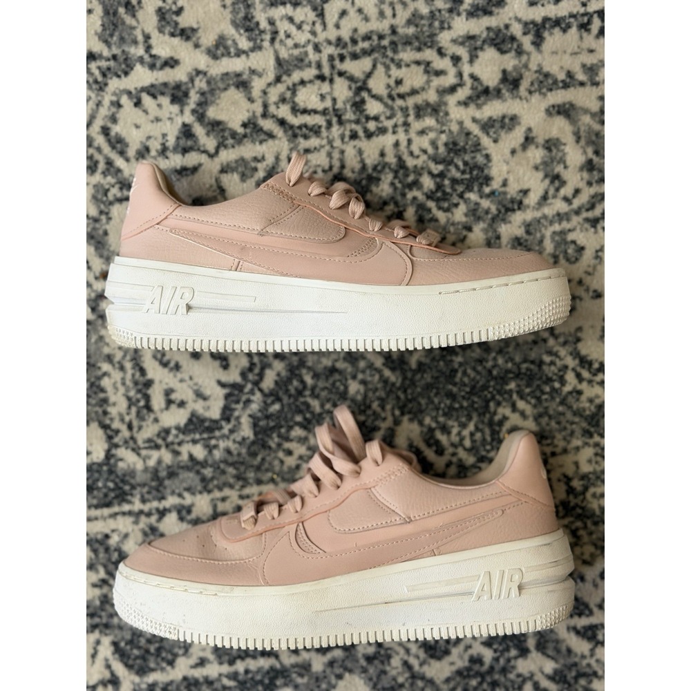Nike Air Force 1 PLT.AF.ORM Platform Pink Oxford Leather DJ9946-602 Women - Picture 9 of 10